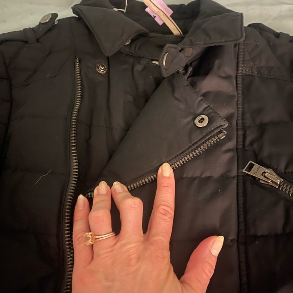 Sorel black goose down moto jacket. - Picture 3 of 16